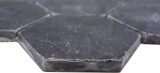 Piastrelle di pietra naturale dipinte a mano mosaico marmo nero opaco parete pavimento cucina bagno doccia MOS42-HX143_m