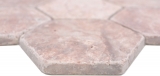 Campione a mano pietra naturale mosaico piastrelle travertino rosso opaco parete pavimento cucina bagno doccia MOS42-HX145_m