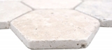 Campione a mano pietra naturale mosaico piastrelle travertino beige opaco parete pavimento cucina bagno doccia MOS42-HX146_m