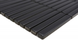 Mosaico ceramico dipinto a mano tessere di mosaico nero opaco parete cucina bagno doccia MOS24-CG01_m