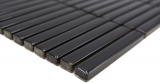 Mosaico ceramico dipinto a mano tessere di mosaico nero lucido parete cucina bagno doccia MOS24-CG21_m