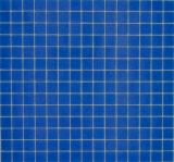 Piastrella di mosaico in vetro Mosaico di piscina blu scuro Mosaico di piscina classico incollato su carta