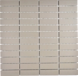 Piastrella di mosaico Rod in ceramica non smaltata grigio chiaro antiscivolo piatto doccia pavimento piastrelle bagno - MOS24-1202