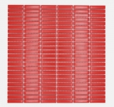 Aste in ceramica a mosaico retrò anni 50-60 cinghie rosse lucide MOS24-BM7