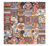 Tappeto a mosaico autoadesivo in metallo con motivo mandala retrò ornamento afrikaans MOS200-U01