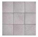 Tappetino autoadesivo in vinile a mosaico ornamento grigio shabby chic MOS200-SCELLO