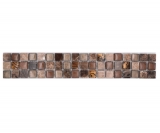 Bordo a mosaico Bordo a mosaico in vetro pietra naturale mix beige marrone emperador MOS92BOR-1303