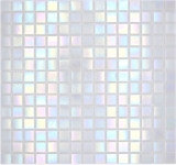 Piastrella di mosaico di vetro Iridium White Flip Flop colore MOS240-WA02-P