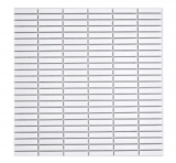 Mosaico ceramico bianco opaco aspetto bambù piastrelle mosaico cucina piastrelle backsplash bagno doccia parete MOS24-BM9_f