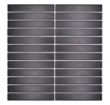 Mosaico ceramico nero opaco effetto tondino Piastrella per parete cucina Backsplash per doccia bagno MOS24-S60_f
