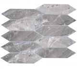 Mosaico ceramico grigio opaco effetto pietra piastrella di mosaico parete cucina backsplash bagno doccia parete MOS13-L0208_f