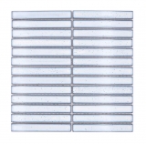 Mosaico ceramico bianco lucido effetto tondino piastrelle mosaico cucina piastrelle backsplash bagno doccia parete MOS24-CS66_f