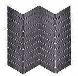 Mosaico ceramico nero opaco a forma di freccia Piastrella da parete per cucina Backsplash per bagno Parete doccia MOS24-EV29_f