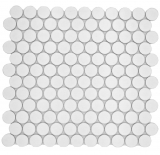 Ceramica mosaico bianco opaco aspetto rotondo piastrelle mosaico cucina piastrelle backsplash bagno doccia parete MOS10-0111GR_f