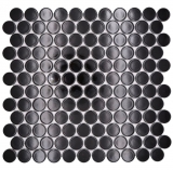 Ceramica mosaico nero lucido aspetto rotondo mosaico piastrelle cucina muro piastrelle backsplash bagno doccia muro MOS10-0300GR_f