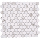 Mosaico ceramico bianco opaco effetto pietra Piastrella da cucina Backsplash da parete Parete doccia bagno MOS10-1112GR_f