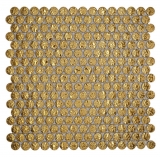 Ceramica mosaico oro lucido aspetto rotondo mosaico piastrelle cucina parete piastrelle backsplash bagno MOS10-0707_f