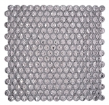Ceramica mosaico argento lucido rotondo look mosaico piastrelle cucina parete piastrelle backsplash bagno MOS10-0207_f