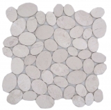 Mosaico in pietra naturale Mosaico mix bianco/blu/arancio/grigio aspetto ciottolo opaco Mosaico parete cucina Schienale piastrelle Bagno Parete doccia MOS30-0101_f