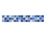 Border Border mosaico mix bianco blu lucido piastrelle mosaico cucina muro piastrelle backsplash bagno doccia muro MOS92BOR-0104_f