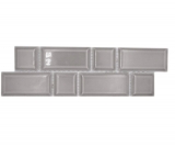 Border Border mosaico grigio lucido aspetto metro mosaico piastrelle cucina muro piastrelle backsplash bagno doccia muro MOS26BORWM-0202_f