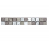 Border Border mosaico mix argento lucido look retrò mosaico piastrelle cucina piastrelle muro specchio bagno MOS83BOR-CB33_f