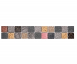 Border Border mosaico mix grigio/nero lucido look retro piastrelle mosaico cucina piastrelle muro specchio bagno MOS83BOR-0207_f