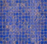 Mosaico di vetro piastrelle blu segnale blu rame lucido piscina look mosaico piastrelle cucina piastrelle muro specchio bagno doccia parete MOS230-G17_f