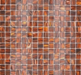 Mosaico di vetro piastrelle oro rame iridescente lucido piscina look mosaico piastrelle cucina parete specchio bagno doccia parete MOS230-G36_f