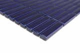 Aste in ceramica a mosaico decorate a mano retro vintage anni 50-60 cinturini blu cobalto lucido MOS24-BM5_m