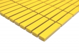 Aste in ceramica a mosaico decorate a mano retro vintage anni 50-60 cinturini giallo lucido MOS24-BM6_m