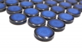 Piastrella di ceramica a mosaico decorata a mano Button Loop Penny Round uni blu cobalto lucido MOS10-0405GR_m