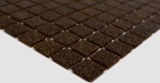 Mosaico in vetro dipinto a mano tessere di mosaico marrone scuro macchie MOS200-A36_m
