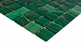 Mosaico in vetro dipinto a mano tessere di mosaico verde opale rame iridescente MOS230-G28_m