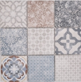 Jasba Pattern mosaico in ceramica gres multicolore opaco look retrò cucina bagno doccia MOSJBPV20 1 tappetino