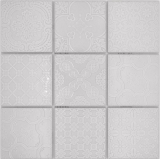 Jasba Clara mosaico in ceramica gres paris grey lucido look retrò cucina bagno doccia MOSJBC138 1 tappetino