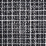 Mosaico di vetro QUADRAT CRYSTAL GLITTER BLACK MOS130-B824 1 tappetino