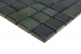 Motivo a mano Jasba Agrob Buchtal Mosaico fresco in ceramica gres verde bosco mix lucido cucina bagno doccia MOSJBF216_m