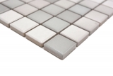 Motivo a mano Jasba Agrob Buchtal Fresh mosaico in ceramica gres grigio caldo mix lucido cucina bagno doccia MOSJBF220_m