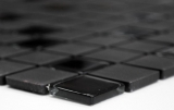 Piastrella di mosaico dipinta a mano in ceramica nera non smaltata in vetro MOS18-CUG70_m