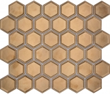 BRONZO ESAGONO MIELE / 10 tessere di mosaico 14-09BR_f