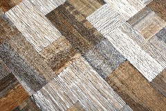 Campione manuale di mosaico autoadesivo alluminio grigio beige combinazione metallo legno MOS200-2322_m
