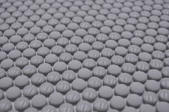 Mano modello rotondo smalto mix grigio lucido / opaco muro piastrelle backsplash cucina doccia bagno MOS140-0211_m