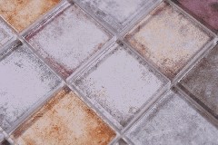 Mano modello quadrato mosaico di vetro Crystal mix Colore parete piastrelle backsplash cucina doccia bagno MOS88-0412_m