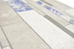 Campione a mano marmo composito / ceramica mix grigio / colore 3F parete piastrelle backsplash cucina doccia bagno MOS180-D09STG_m