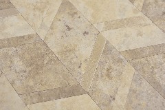 Campione a mano di piastrelle in vinile effetto pietra Limestone beige/argento MOS200-46LBG_m