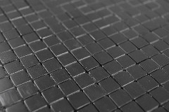 Disegno a mano quadrato alluminio nero Silk Brushed piastrelle da parete backsplash MOS200-L1B_m