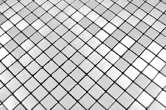 Specchio quadrato a mano in alluminio Argento Seta Spazzolato per piastrelle da parete MOS200-L5S_m