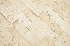 Campione a mano pietra naturale composita travertino beige muro piastrelle backsplash MOS200-M42_m