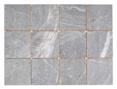 Mosaico ceramico grigio antracite opaco effetto pietra Piastrella - MOS22-BH172
